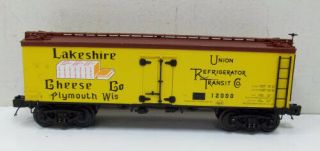MTH 20 - 94309 Lakeshire Cheese Co.  37 ' Reefer Car LN/Box 3