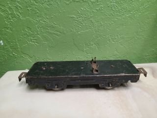 Marx O Scale Prewar Tin Toy Train Flat Car With Clip For Airplane Look Old