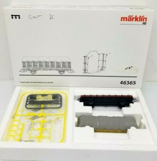 Märklin 46365 Ho 1/87 Train Set Stake Car W Load Of Straw & Loading Gauge Nib