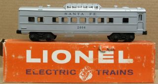 Lionel Postwar 2404 Santa Fe Vista - Dome Passenger Car O - Gauge