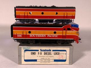 Tenshodo Emd F - 9 Sp Diesel Locomotive A And Dummy B No.  131 132