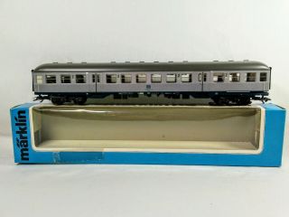 Marklin Ho 4159 Db Siberlinge/silver Coins Commuter Coach 2nd Class - Lighted