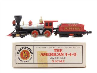 N Scale Bachmann 4751 Cprr Central Pacific " Jupiter " 4 - 4 - 0 The American Steam