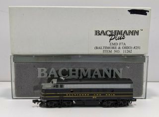 Bachmann 11262 N Baltimore & Ohio Emd F7a Diesel Locomotive 251 Ex/box