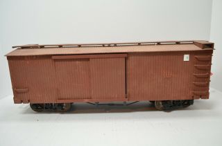 Aristo Craft G Scale Wood Box Car with a Crest CRE 55470 Receiver Unit 2