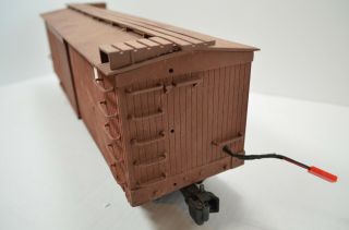 Aristo Craft G Scale Wood Box Car with a Crest CRE 55470 Receiver Unit 3
