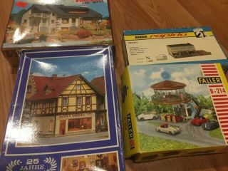 Set Of Faller,  Vollmer,  Pola Ho Scale And Arnold Rapido N Scale Kit