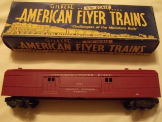Gilbert American Flyer " Railway Express Agency " 951 Red Box Car,  Box