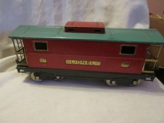 Lionel 217 Red And Green Caboose Pre War Vintage Model Railway Train