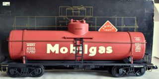 1/29 - Aristocraft 41303 Mobilgas Single Dome Chemical Tank Car Mobil Oil Lgb