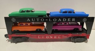 Lionel 6414 Auto Loader With Four Multi - Color Cars