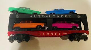 Lionel 6414 Auto Loader With Four Multi - Color Cars 3