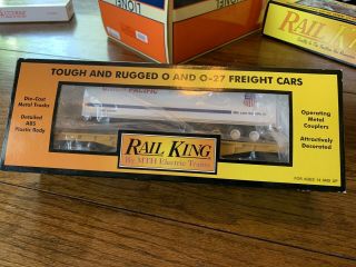 Rail King Mth O Gauge 30 - 76335 Union Pacific Flat Car With Trailer