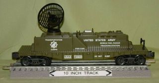 K - Line 7318011 Us Army Trans.  Mobile Tracking Rotating Radar Car Wks W/ Lionel