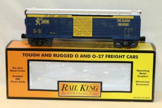 Mth 30 - 7161 Rail King O Gauge Alaska Stock Car