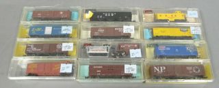 Assorted Atlas N Scale Freight Cars [12]/box