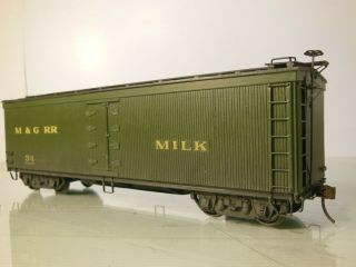 Custom Built Unknown Mfg,  Milk Car Ptd For M&g?in 2 Rail