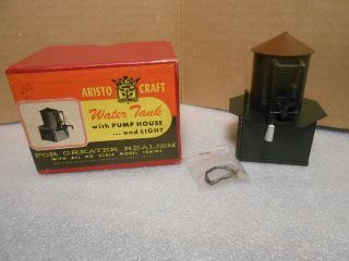 Vintage Aristo Craft Metal Water Tank With Lighted Pump House Ho Japan