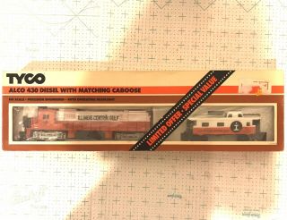 Tyco Ho Scale Diesel Alco 430 With Matching Caboose - 250b Illinois Central Gulf