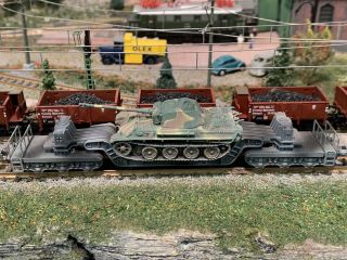 Minitrix N Scale German Wwii Heavy Flat & Panzer V - Fleischmann Roco Arnold