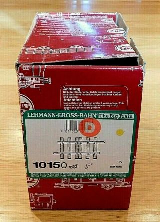 8 Lgb Lehmann G Scale Straight Brown Track 1015 0 With Box Germany