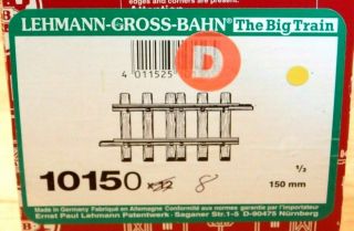8 LGB Lehmann G Scale Straight Brown Track 1015 0 with Box Germany 2