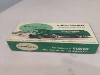 Ulrich Hi - Liner Deluxe Scale Model Truck Kit,  Mack Tanker Tractor & Cites Servic