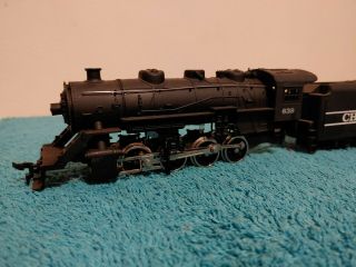 TYCO Chattanooga HO Steam Train Locomotive Engine & Tender 638 2