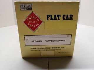 26/136 Aristo - Craft ART - 46406 - Flat Car W/ Load - PRR/Pennsylvania G Scale Box 2