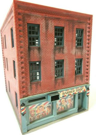 Ho Scale 1:87 - 3 Story Building " Barber Shop " Detailed Weathered