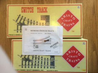 TWO G SCALE ARISTO CRAFT ELECTRIC SWITCH TRACKS 2