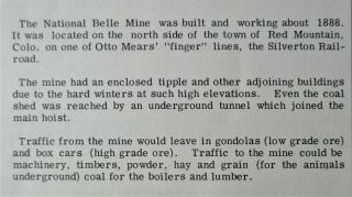 HO scale: The National Belle Mine,  Red Mountain,  CO,  a large wood kit 2