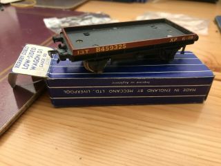 Low - Sided Wagon D1 32085 Hornby - Dublo 3 - Rail Blue And White Striped Box