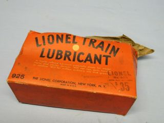 Lionel 925 Train Lubricant Master Carton With 2 Tubes Of Lubricant