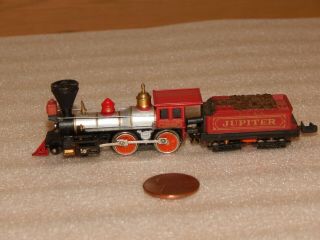 Bachmann N Scale Cent.  Pacific Jupiter 4 - 4 - 0 American Steam Locomotive & Tender