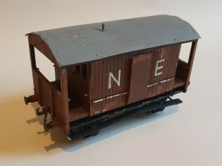 Scratch Built Vintage O Gauge Wood/metal Ne Ner North Eastern Railway Brake Van