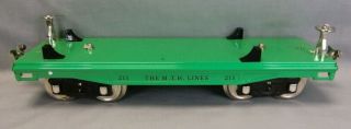 Mth 10 - 2107 Std Scale Tinplate Traditions Flat Car 200 Series - Green