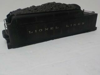 Lionel 2224 T 3 Metal Body Plastic Coal Load Tender Shell O Gauge