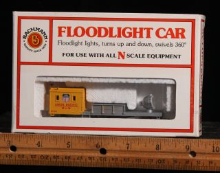 N Scale Bachmann Union Pacific Floodlight Car Tilts And Rotates 360