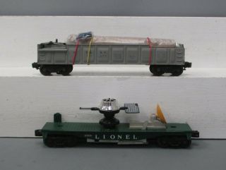 Lionel 3519 Vintage O Satellite & 3562 - 25 Vintage O At&sf Operating Barrel Cars
