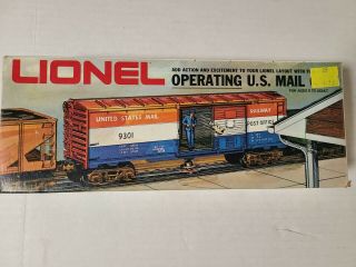 Lionel 6 - 9301 Us Mail Operating Car / Boxcar Vintage Train Car
