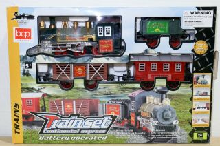 Bcp Train Set Continental Express Ho Scale - Battery Operated - 12 Piece Set Nib