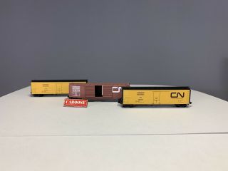 Micro Trains Line Z Canadian National Boxcar Three Pack Cn (a8 - 359)