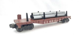Lionel Postwar 6311 Flat Car With Pipes O Scale