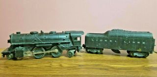 Vintage Lionel Train Engine Locomotive 1120 & Tender Diecast As - Is