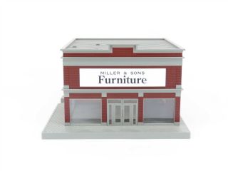 O Scale Mth Miller & Sons Furniture Store Plastic Building Structure W/ Lighting