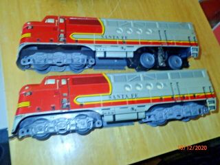 Marx 21 O Scale Santa Fe Aa Locomotives Converted To S Scale