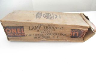 Lionel Pre - War 922 Lamp Terrace Empty Box - Fair - W71