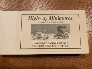 1/87 Ho Jordan Highway Miniatures 1904 Curved Dash Oldsmobile & Inspection Car
