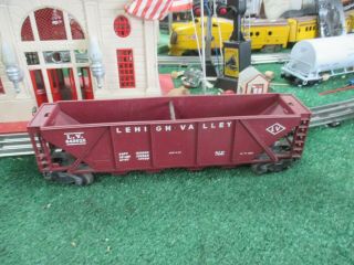 Lionel Post War 643625 Lehigh Valley Quad Hopper Maroon Vg Orig Cond 1955 - 57